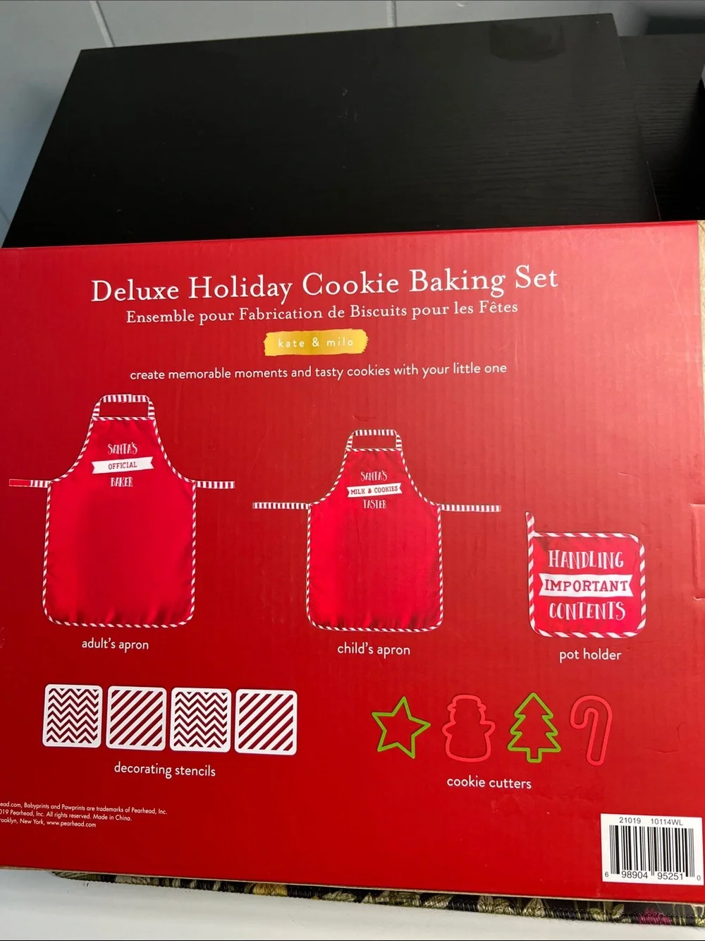 Brand new, never opened, Deluxe Holiday Cookie Baking Set -by Kate & Milo